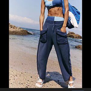 new FREE PEOPLE TIMKO pants slouchy baggy size xs blue
